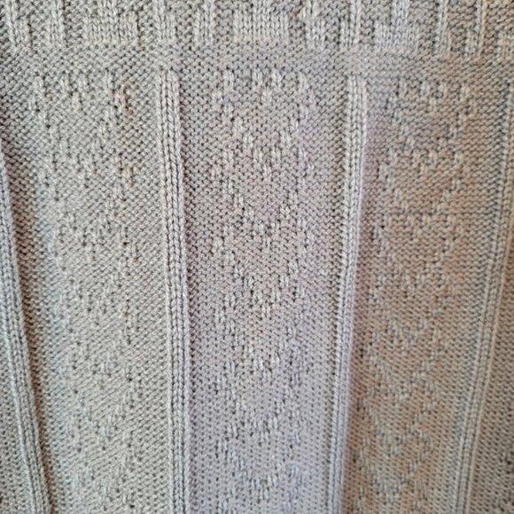 Gray Purple Crochet Knit Babydoll Top - Picture 3 of 5